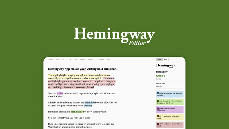 Hemingway Editor