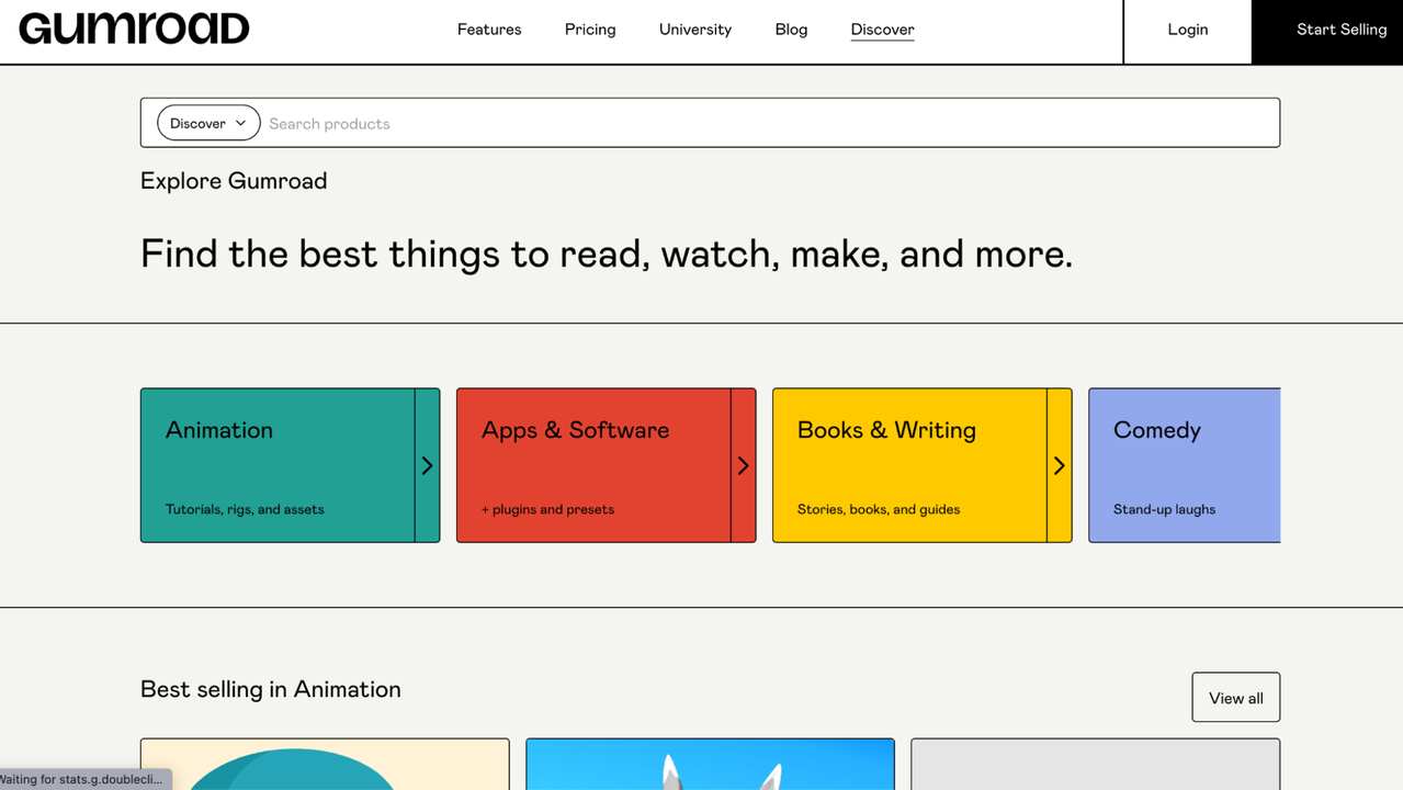 Discover digital products on Gumroad
