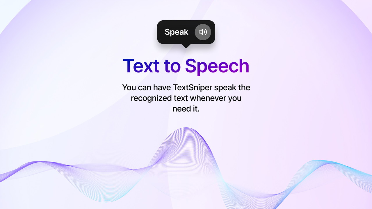 TextSniper Interface showing text extraction