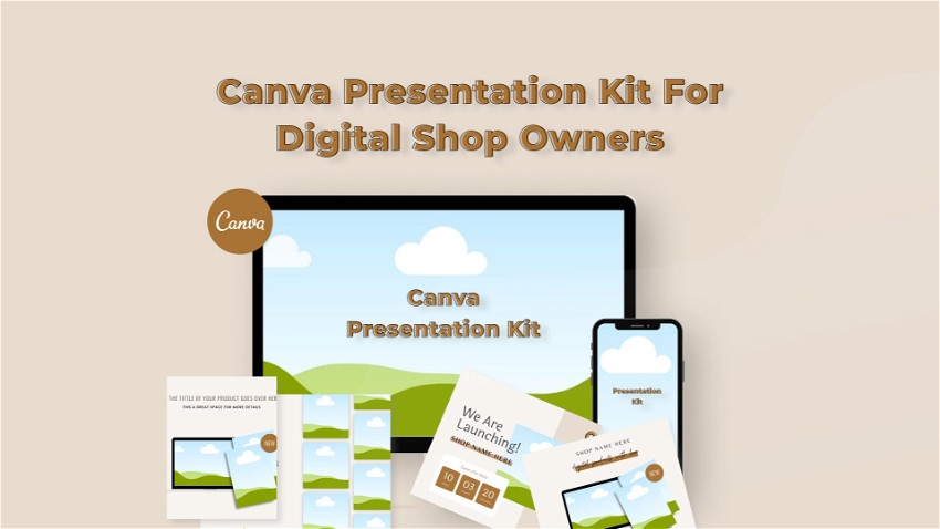 Canva Presentation Kit for Digital Shop Owners