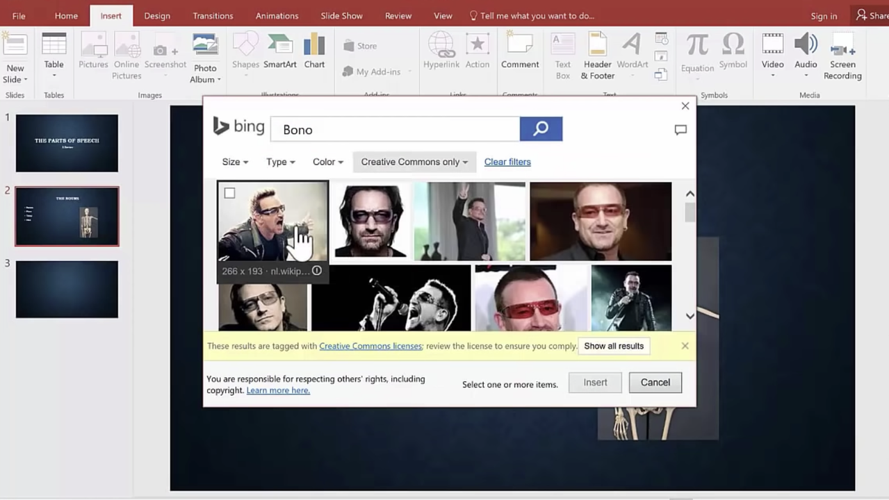 Add images and videos to your slideshows