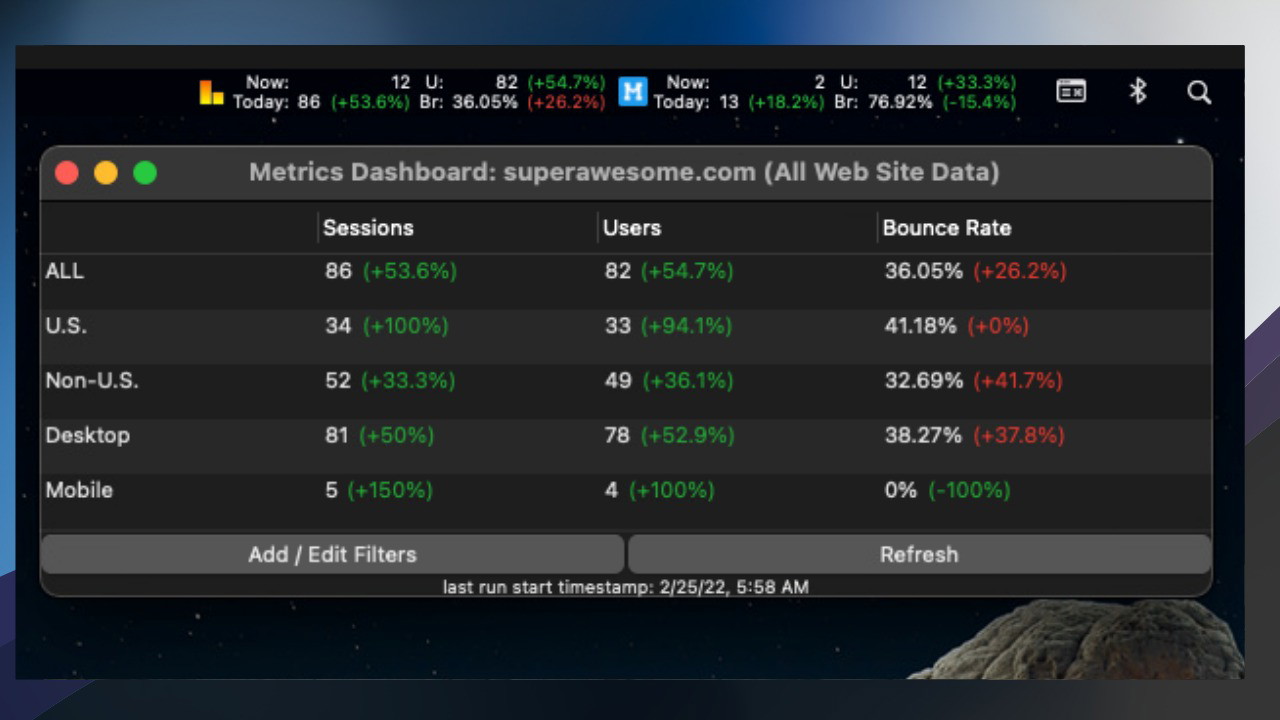 Analytics Bar