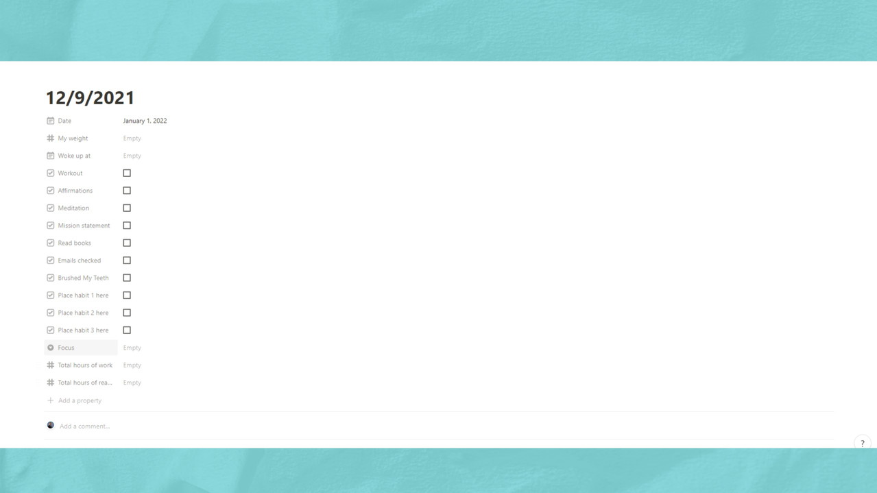 Notion habit tracker template + budget tracker template