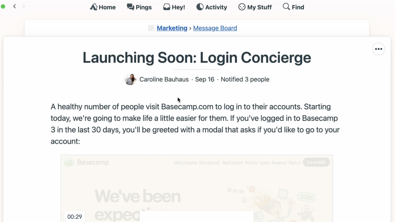 Launching soon message board