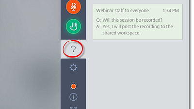 Ask and answer questions during the webinar