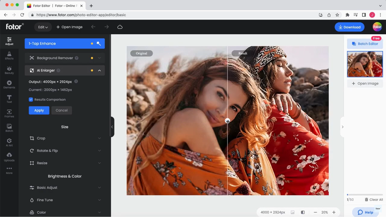 Improve photo quality with AI