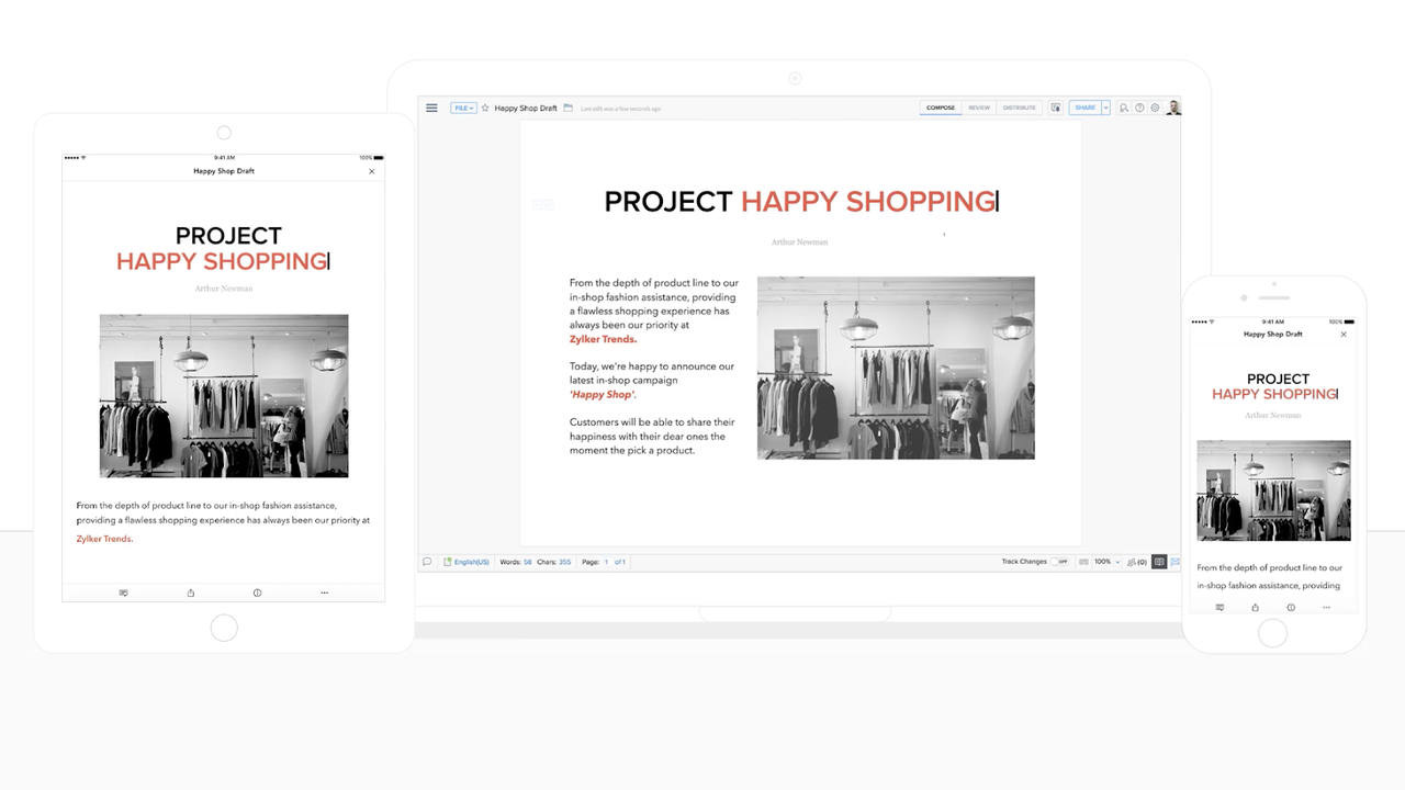 Create products across devices
