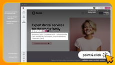 Intuitive control, point and click to edit elements. Add more content and apps, publish when ready to go live! thumbnail