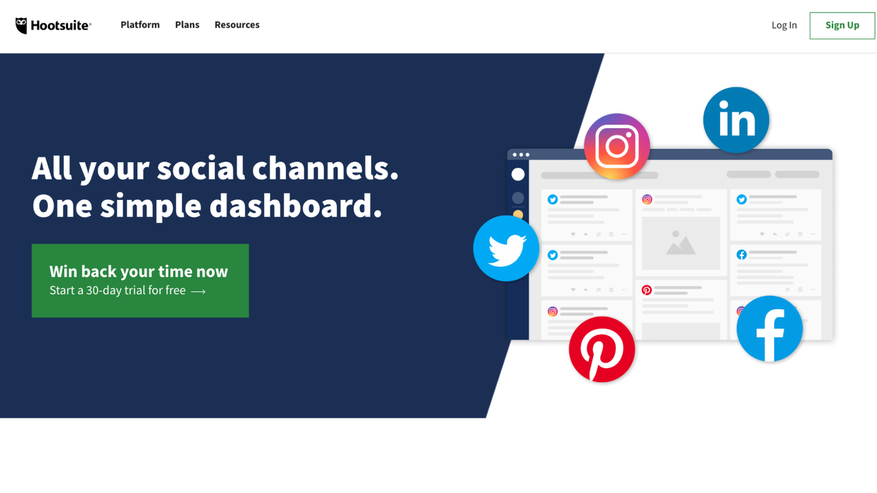 Hootsuite Homepage