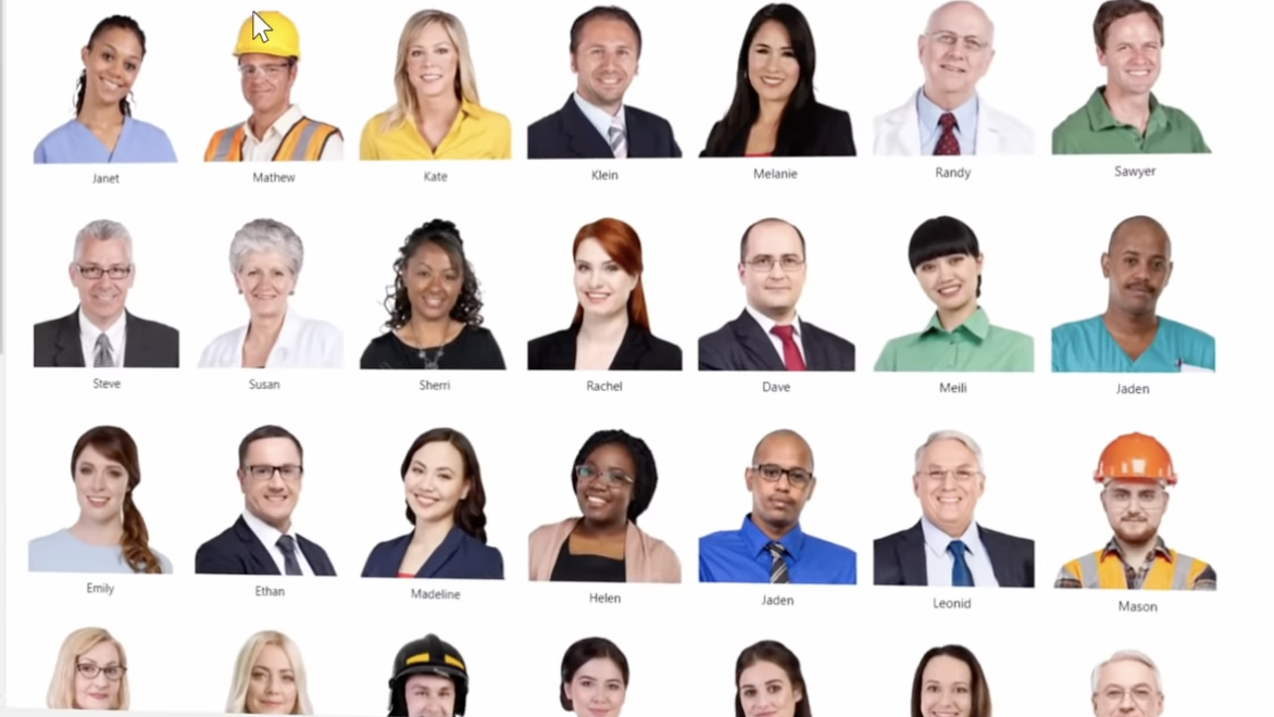 Browse and choose characters for every scenario