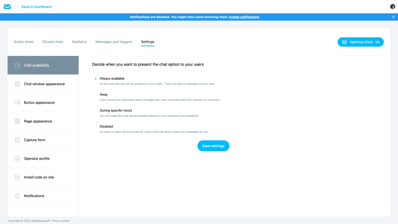 Add live chat to your website