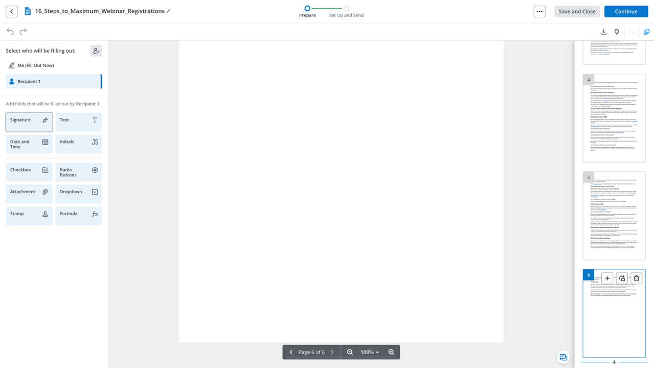Add fields and boxes to your documents