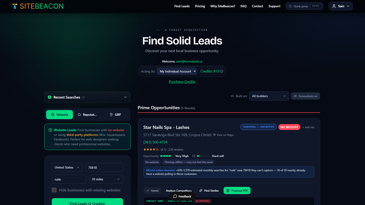Scan an entire local market in one search