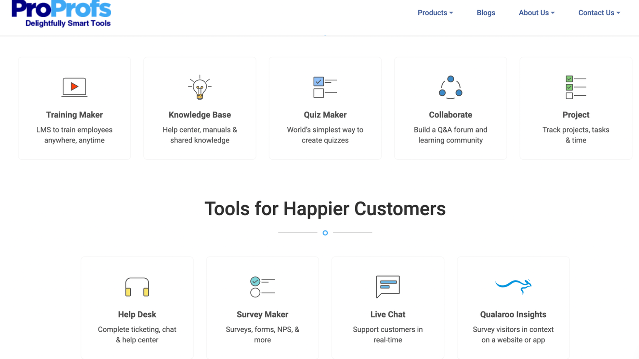 ProProfs Key features
