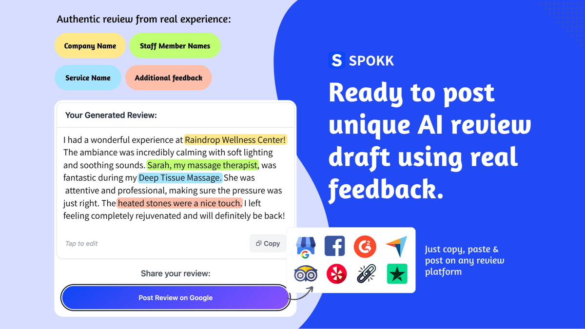 AI-generated reviews made easy