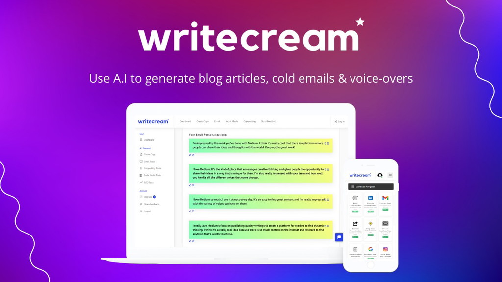 Writecream logo