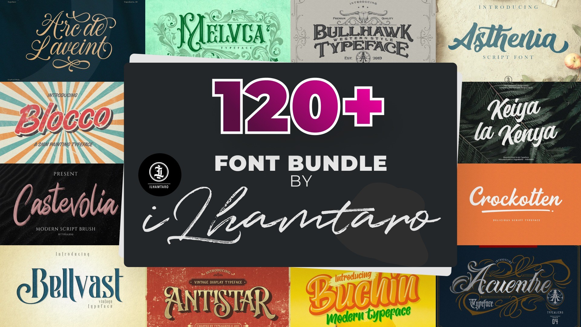AppSumo Deal for 120+ Font Bundle by iLhamtaro