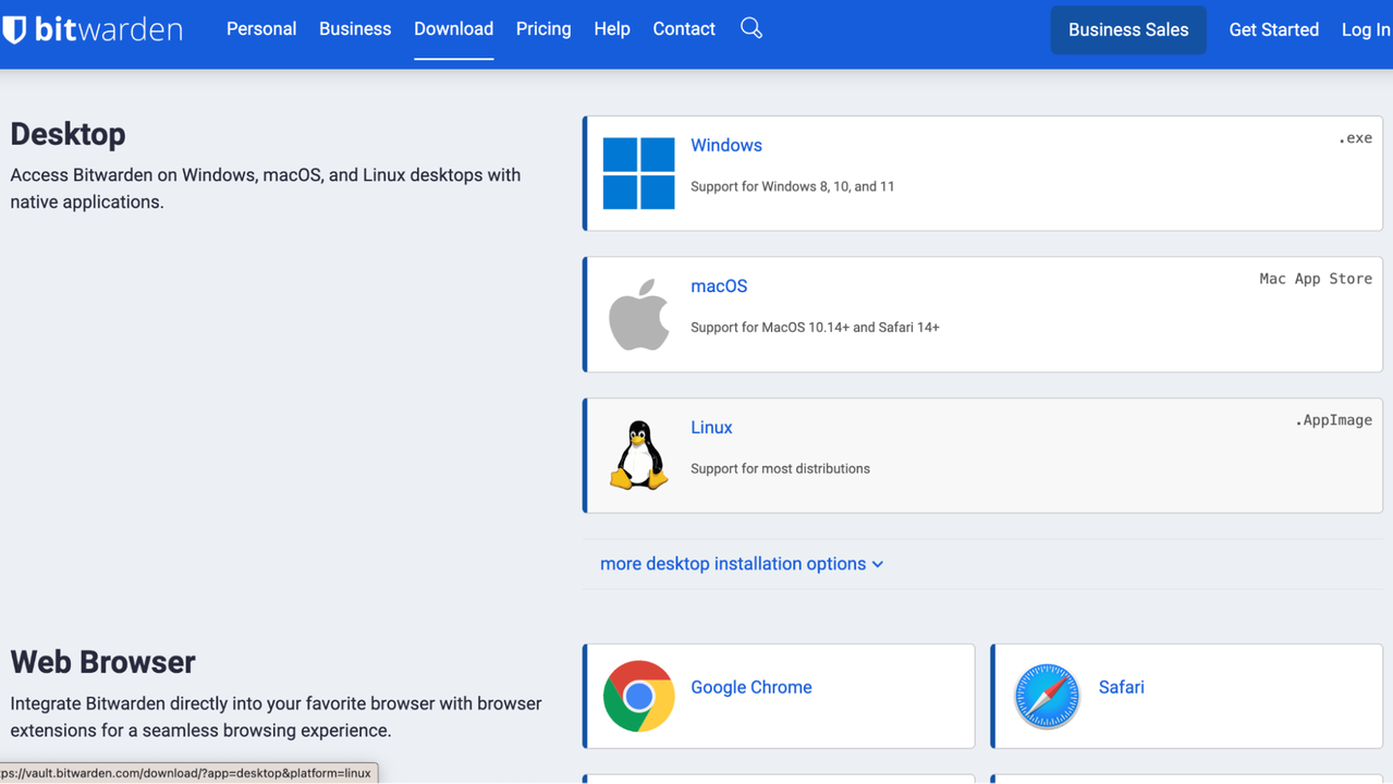 Download Bitwarden for all your devices
