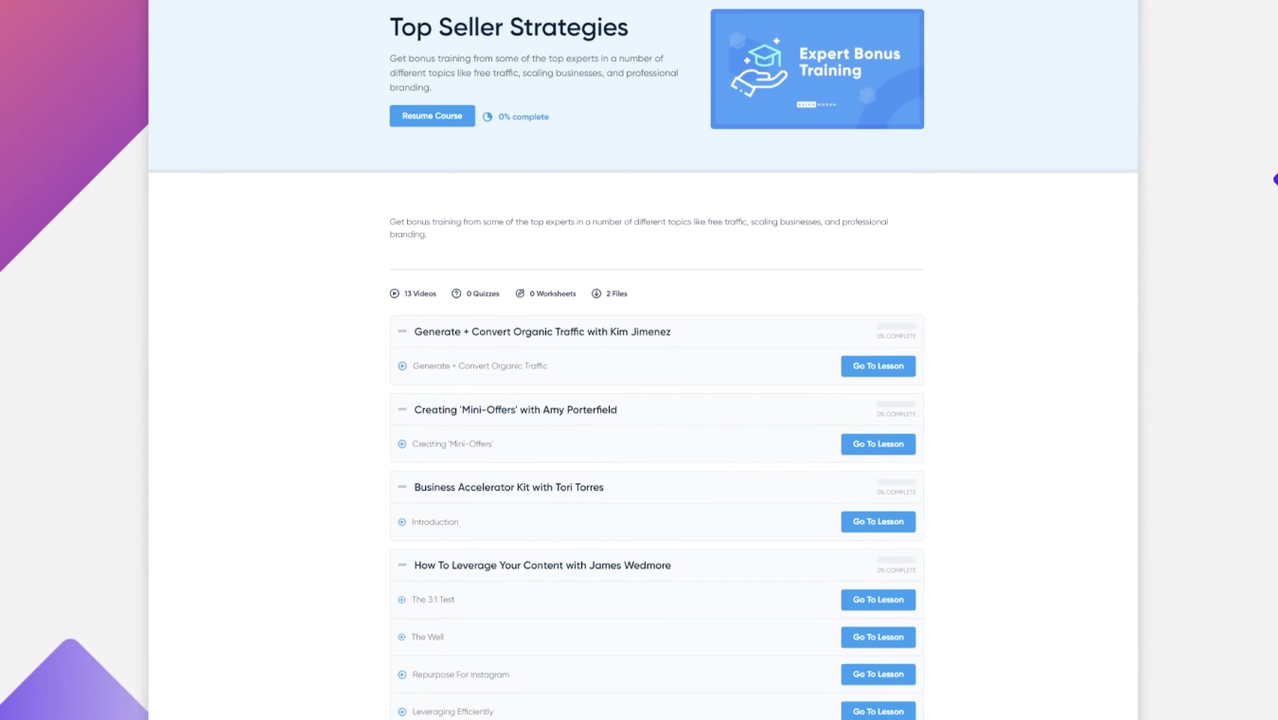 Create online course with SamCart