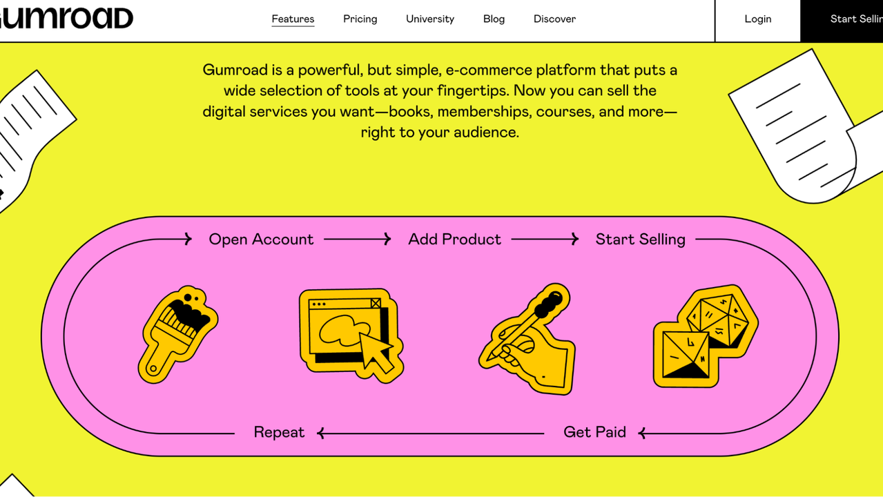 Sell digital products on Gumroad