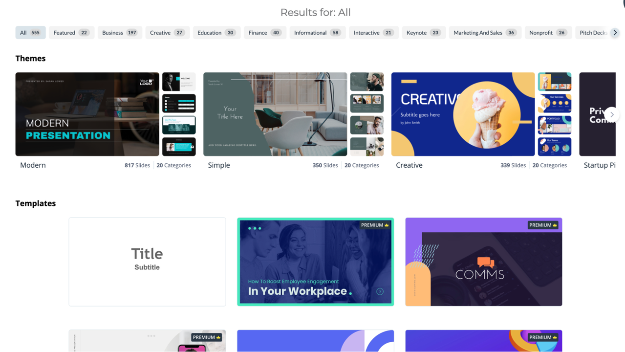 Start designing with templates