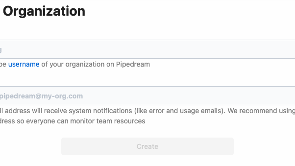 Create organizations for your team