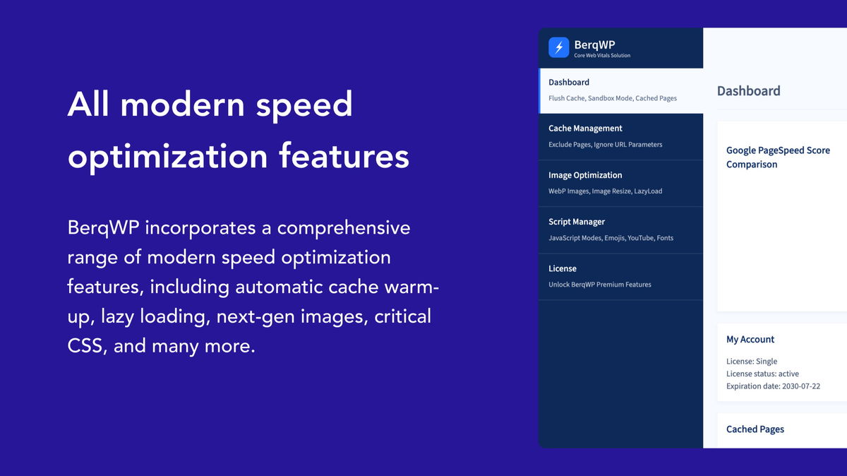 Enjoy a comprehensive range of modern speed optimization features that are second-to-none in the industry.