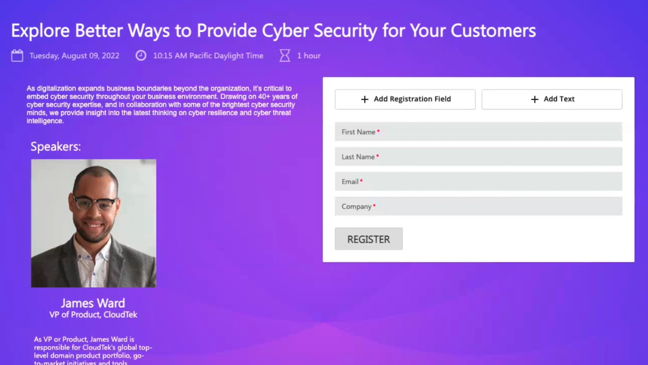 Direct viewers to complete an action in webinars