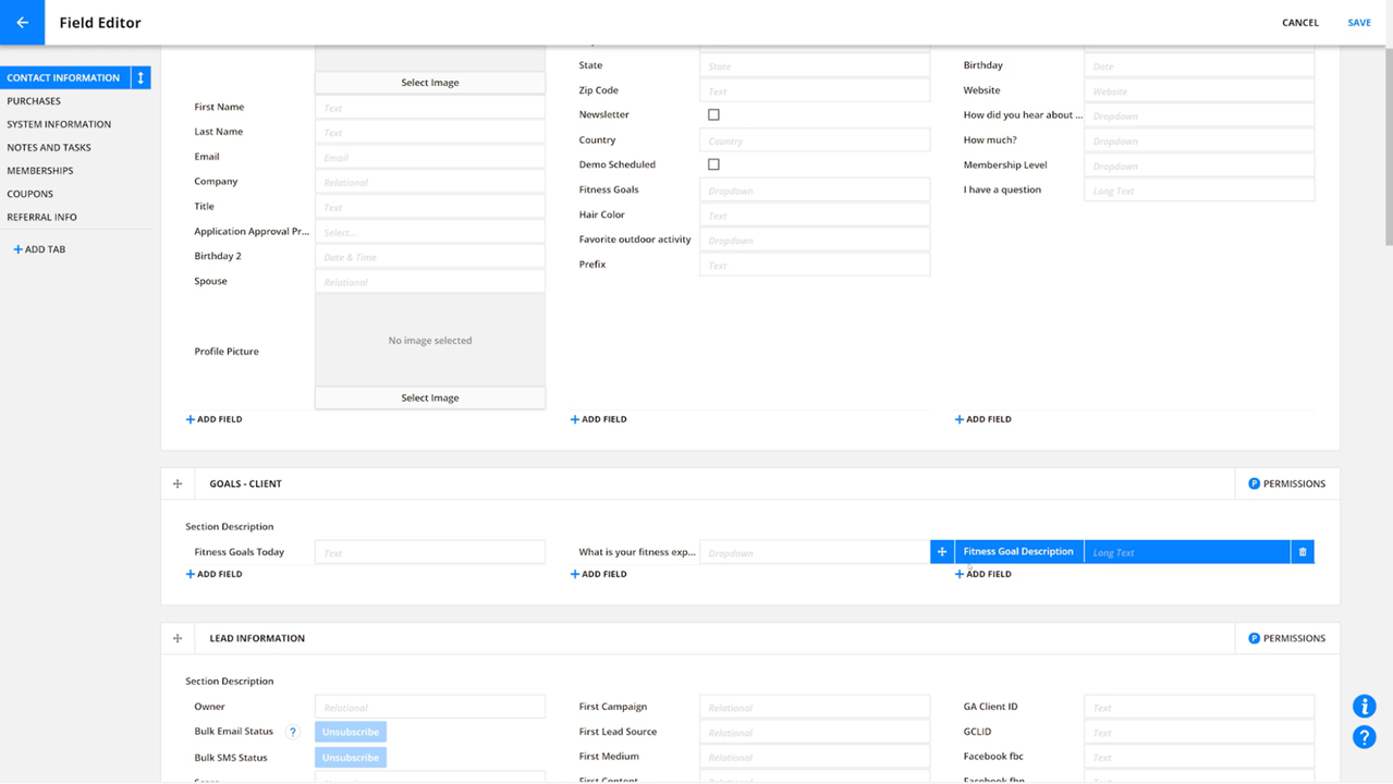 Drag and drop form fields
