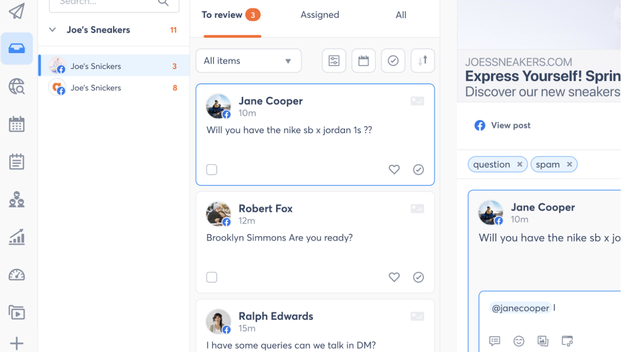 Agorapulse’s unified social inbox