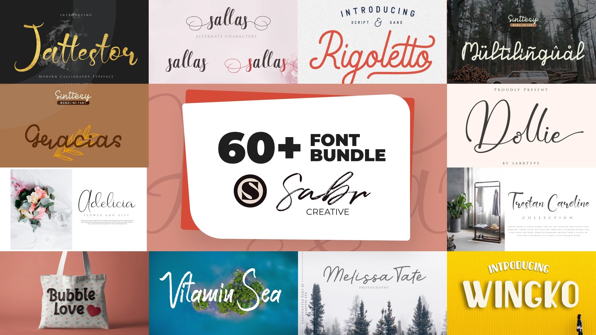 AppSumo Deal for 60+ Font Bundle by Sabr Creative