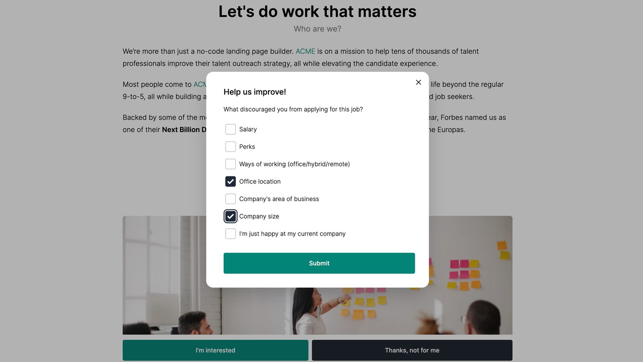 Role.so dashboard showing candidate feedback insights