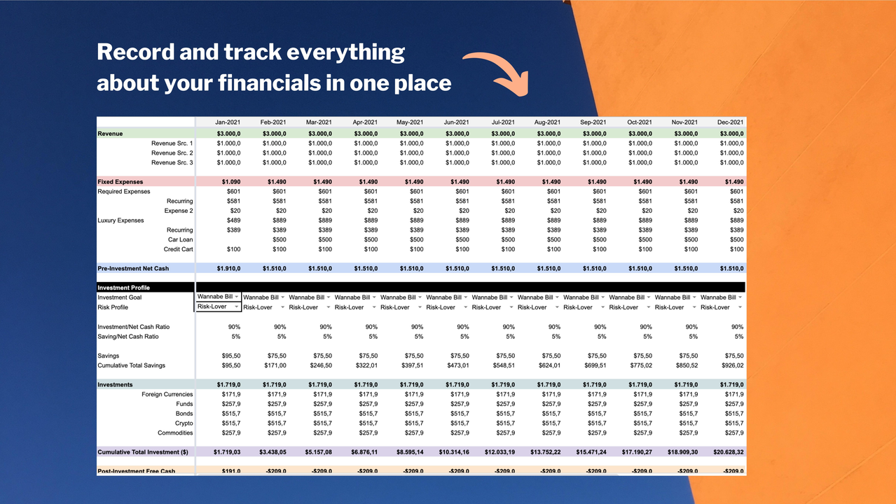 Personal Finance Tracking Sheet