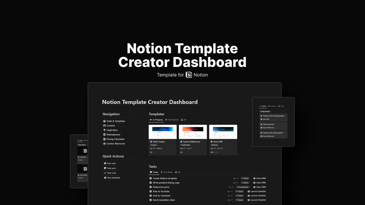 Notion Template Creator Dashboard | AppSumo