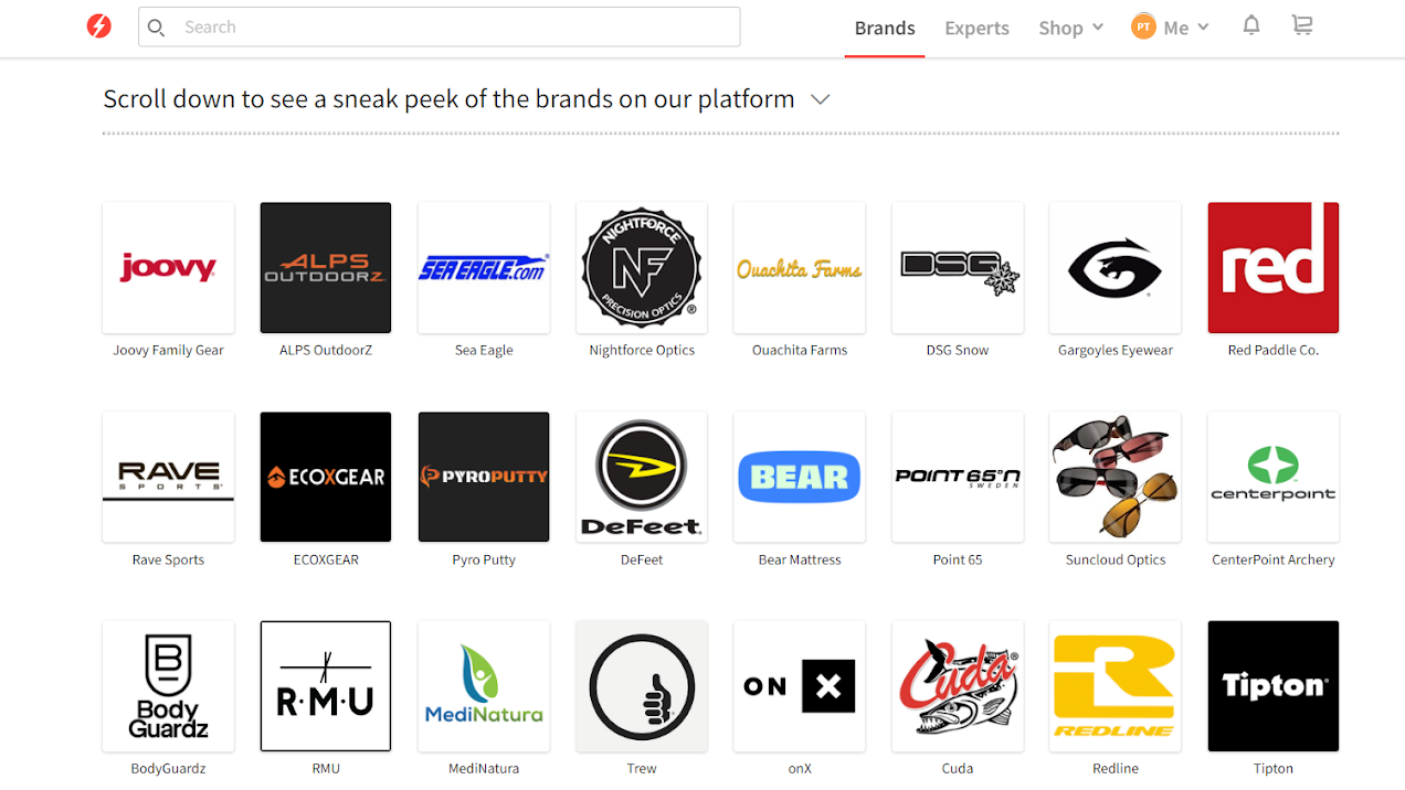 Scroll through your favorite brands