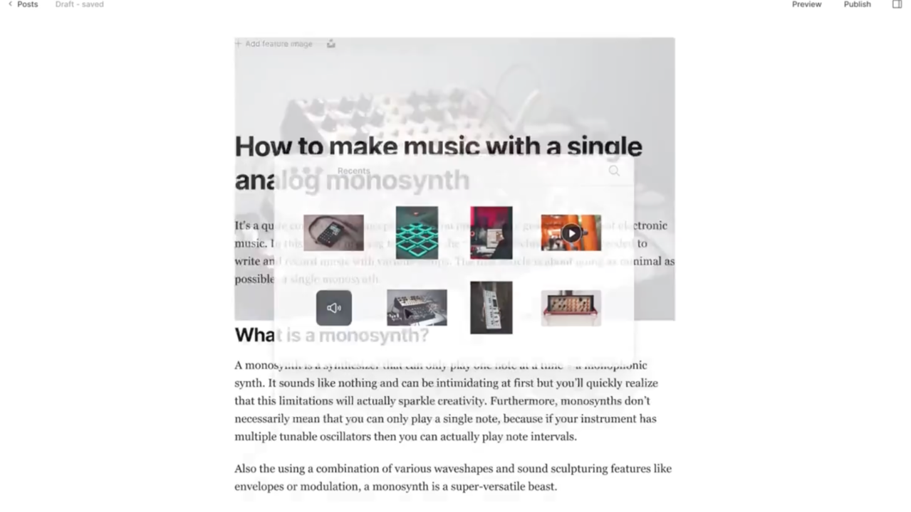 Create and publish content easily