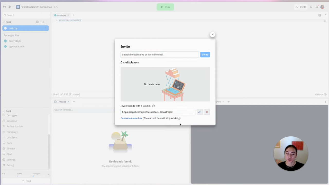 Invite collaborators to your projects via email address or join link