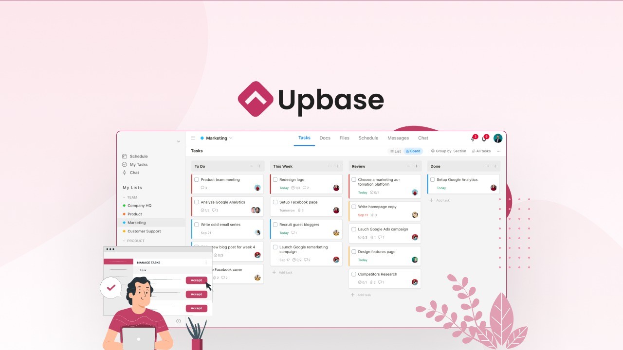 Upbase Dashboard Screenshot