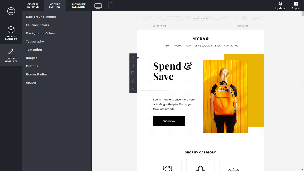 Modules Composer - Online Email Builder