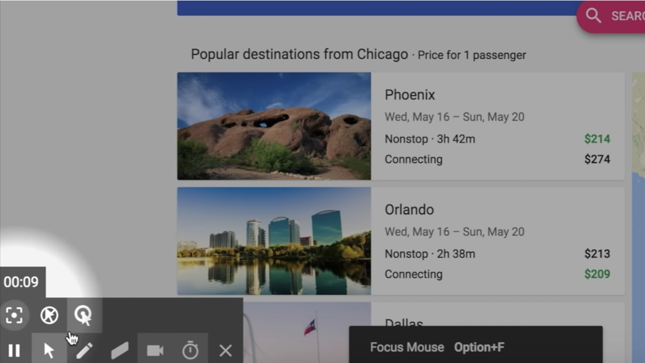 Annotation tools in Screencastify