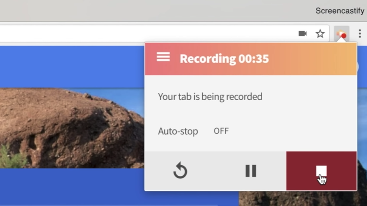 Stop recording in one click