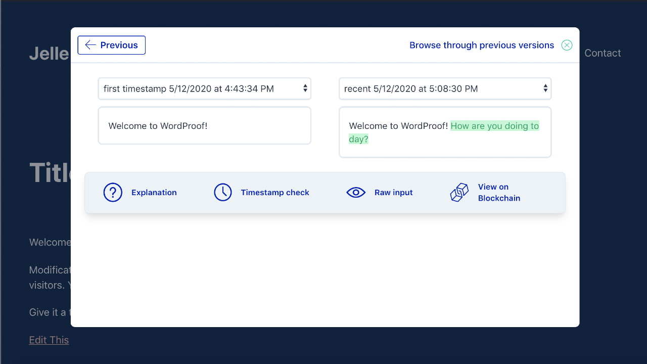 WordProof - Hobby Plus