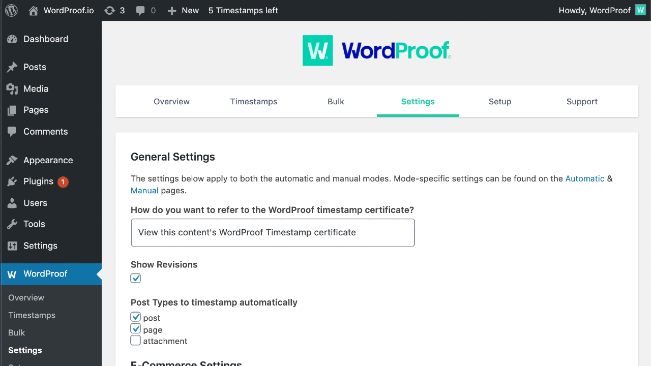 WordProof - Hobby Plus