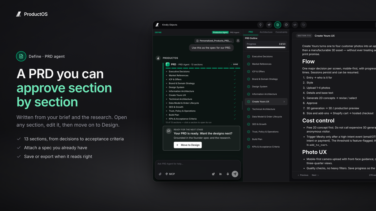 PRD outline and editor