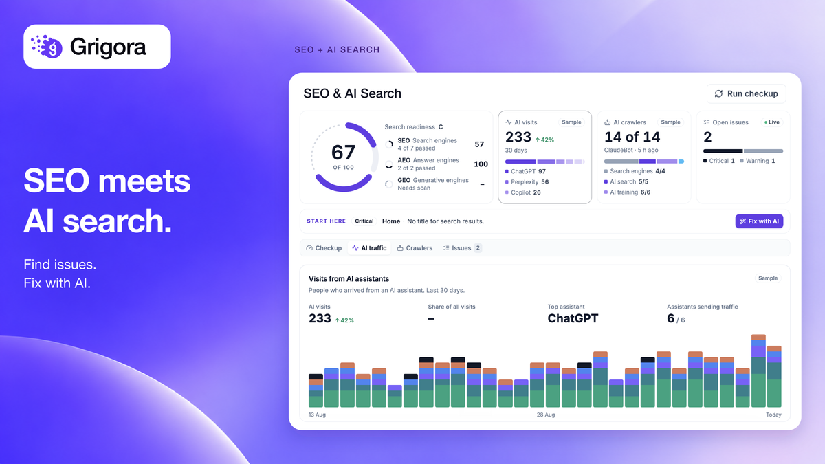 Improve your SEO & AI search readiness