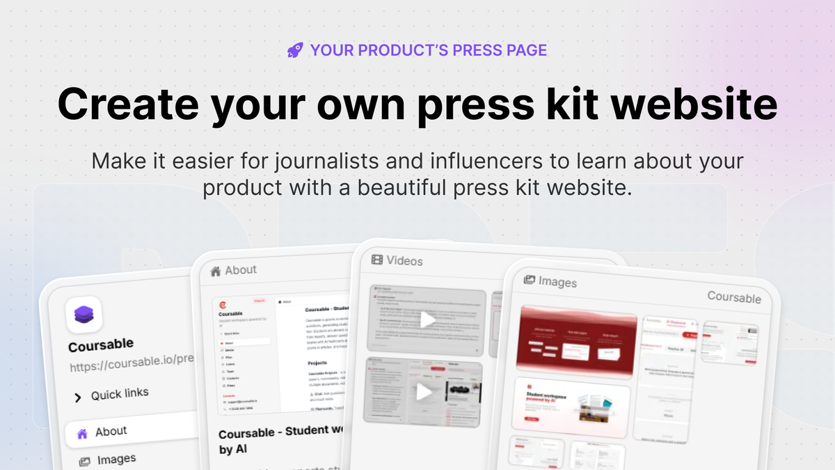 Give journalists everything they need in one place