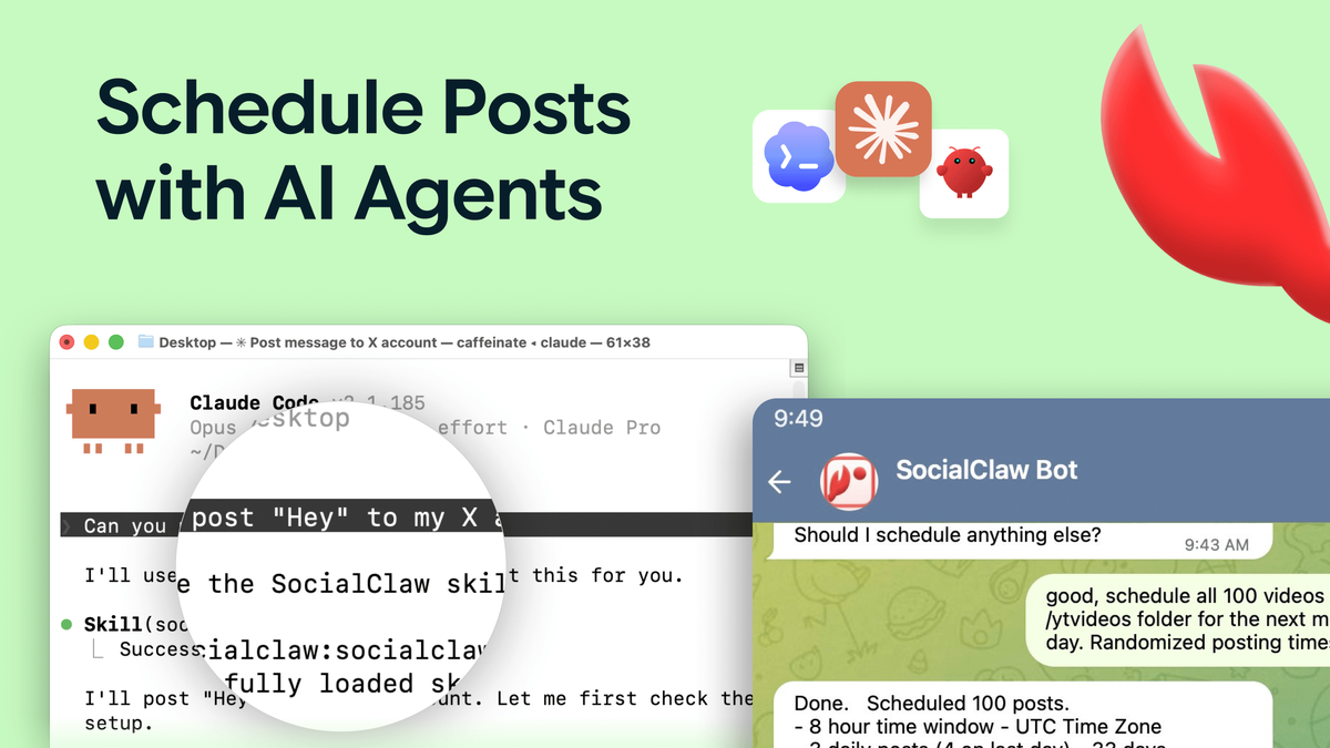 Hand social media to an AI agent