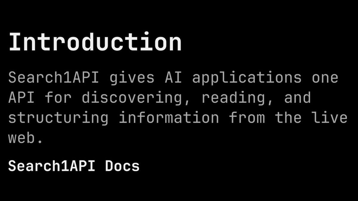 Search1API screenshot 1