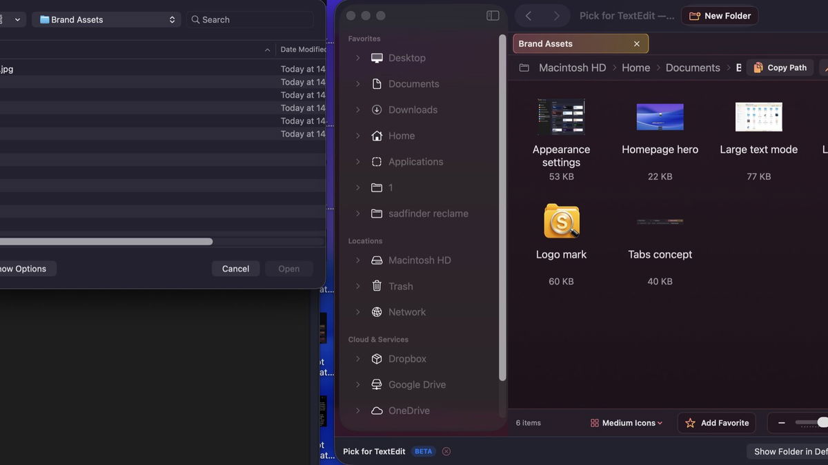 Native dialog picker