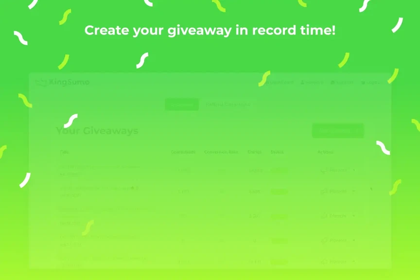 KingSumo Giveaway Creation Editor Interface